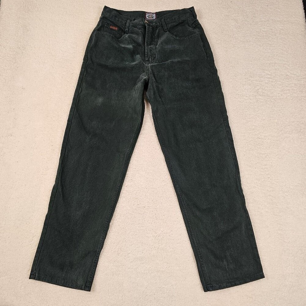 Golden‎ Star Jeans Women’s Size 30 Green 90s Wide Leg High Rise Mom Jeans
